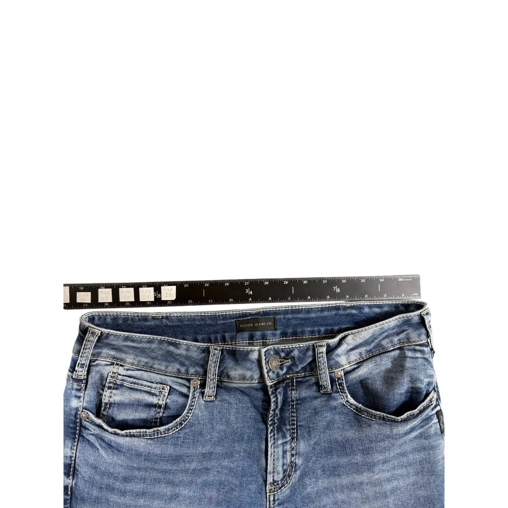 Silver Jeans Co Suki Slim Bootcut Jeans Mens 34x35 Blue Denim Rugged Workwear